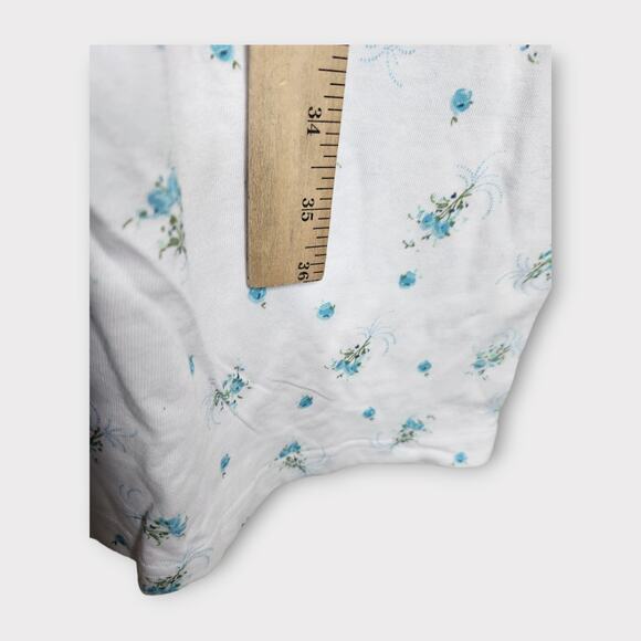 Country Store Floral Nightgown Grannycore White Blue Women’s Medium - Picture 5 of 7